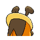 Kricketot shiny back-facing sprite from Pokémon HeartGold