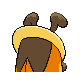 Kricketot shiny back-facing sprite from Pokémon Platinum