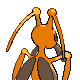 Kricketune shiny back-facing sprite from Pokémon Pearl