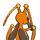 Kricketune shiny back-facing sprite from Pokémon HeartGold
