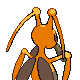 Kricketune shiny back-facing sprite from Pokémon Platinum