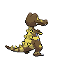 Krokorok shiny back-facing sprite from Pokémon Black 2