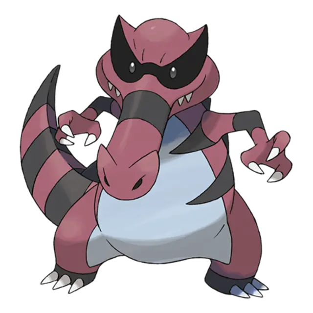 Krookodile, the Intimidation Pokémon — Ground/Dark-type Pokémon official artwork