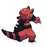 Krookodile back-facing sprite from Pokémon Black