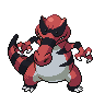 Krookodile front-facing sprite from Pokémon Black