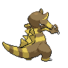 Krookodile shiny back-facing sprite from Pokémon Black