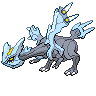 Kyurem front-facing sprite from Pokémon White 2