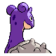 Lapras shiny back-facing sprite from Pokémon Platinum