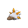 Larvesta shiny back-facing sprite from Pokémon Black