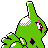 Larvitar back-facing sprite from Pokémon Crystal