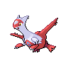 Latias front-facing sprite from Pokémon White 2
