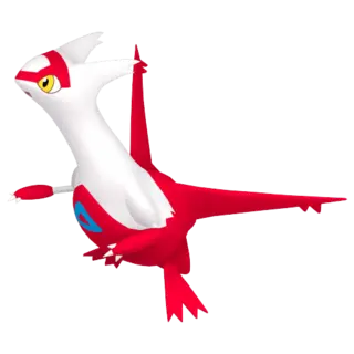 Latias front-facing sprite from Pokémon Y