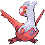 Latias front-facing sprite from Pokémon Sapphire