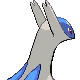 Latios back-facing sprite from Pokémon Diamond
