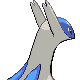 Latios back-facing sprite from Pokémon HeartGold