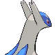 Latios back-facing sprite from Pokémon Platinum