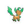 Leafeon shiny back-facing sprite from Pokémon White