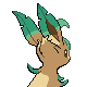 Leafeon back-facing sprite from Pokémon Diamond