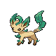 Leafeon front-facing sprite from Pokémon Diamond