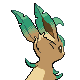 Leafeon back-facing sprite from Pokémon HeartGold