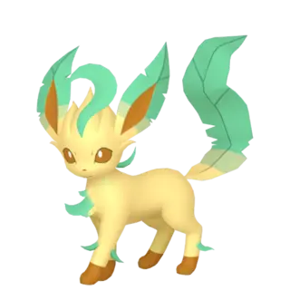 Leafeon front-facing sprite from Pokémon X