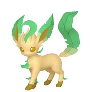 Leafeon shiny front-facing sprite from Pokémon X