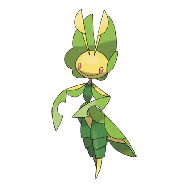 Leavanny, the Nurturing Pokémon — Bug/Grass-type Pokémon official artwork