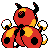 Ledian back-facing sprite from Pokémon Crystal