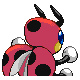 Ledian back-facing sprite from Pokémon Pearl