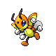 Ledian shiny front-facing sprite from Pokémon Pearl