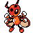 Ledian front-facing sprite from Pokémon Gold