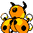 Ledian shiny back-facing sprite from Pokémon Gold