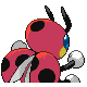 Ledian back-facing sprite from Pokémon SoulSilver