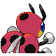 Ledian back-facing sprite from Pokémon Platinum