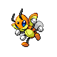 Ledian shiny front-facing sprite from Pokémon Platinum