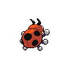 Ledyba back-facing sprite from Pokémon Black