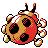 Ledyba back-facing sprite from Pokémon Crystal