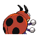Ledyba back-facing sprite from Pokémon Pearl
