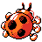 Ledyba back-facing sprite from Pokémon Gold