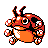 Ledyba front-facing sprite from Pokémon Gold