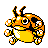 Ledyba shiny front-facing sprite from Pokémon Gold