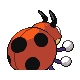 Ledyba back-facing sprite from Pokémon Platinum