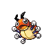 Ledyba front-facing sprite from Pokémon Platinum