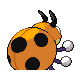 Ledyba shiny back-facing sprite from Pokémon Platinum