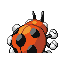Ledyba back-facing sprite from Pokémon Sapphire