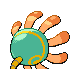 Lileep shiny back-facing sprite from Pokémon Diamond