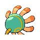 Lileep shiny back-facing sprite from Pokémon Platinum
