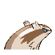 Linoone back-facing sprite from Pokémon SoulSilver