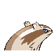 Linoone back-facing sprite from Pokémon Platinum
