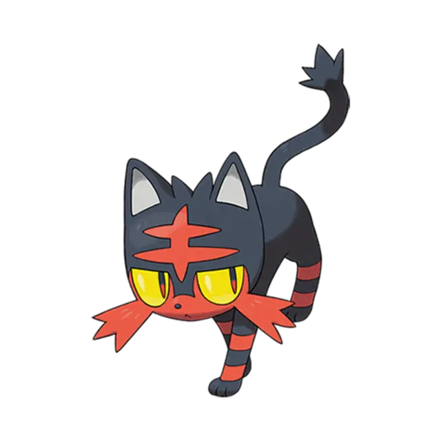 Litten, the Fire Cat Pokémon — Fire-type Pokémon official artwork